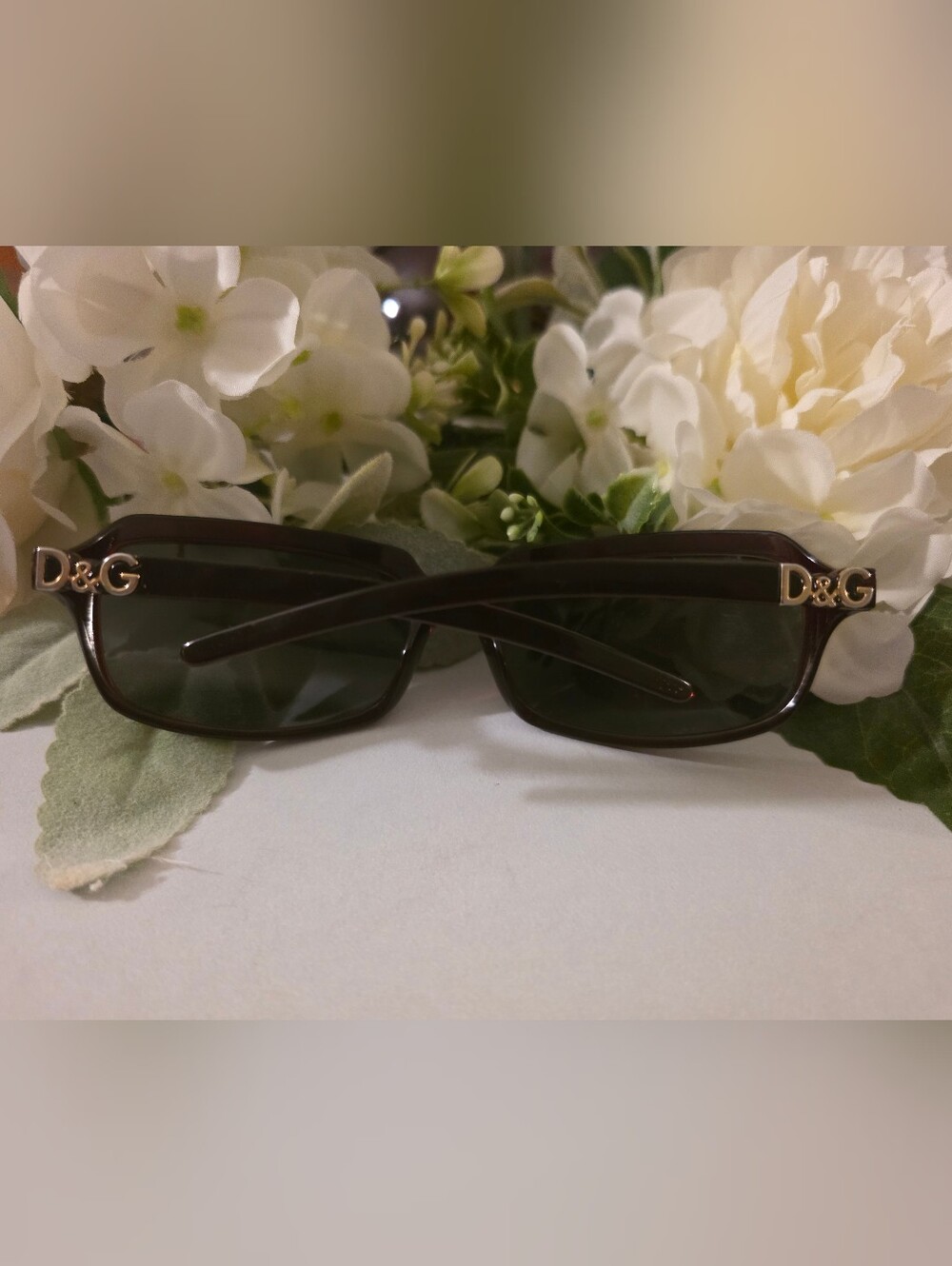 Dolce & Gabbana Burgandy Frame Sunglasses with Dark Lenses